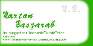 marton baszarab business card